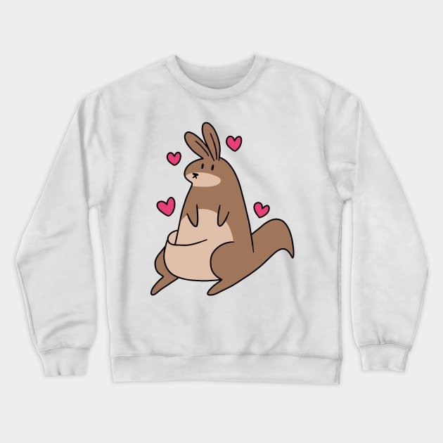 Love Kangaroo Crewneck Sweatshirt by saradaboru